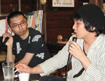 熱く語る西岡兄氏とトークショー初出演の島田虎之介氏